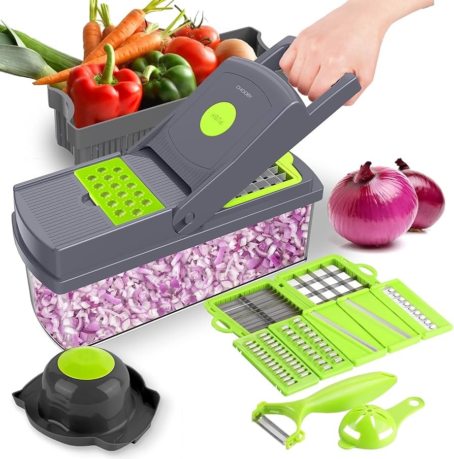🥕✨ Picadora de Verduras Multifuncional – Rápida, Práctica y Segura ✨🥒