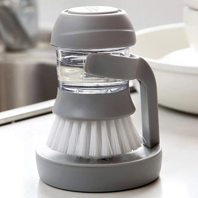 🧼✨ Cepillo con Dispensador de Jabón – Limpieza Fácil y Sin Desorden