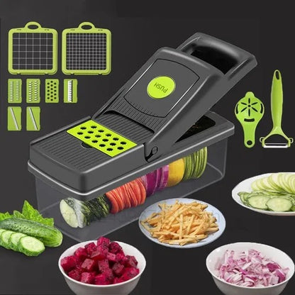 🥕✨ Picadora de Verduras Multifuncional – Rápida, Práctica y Segura ✨🥒